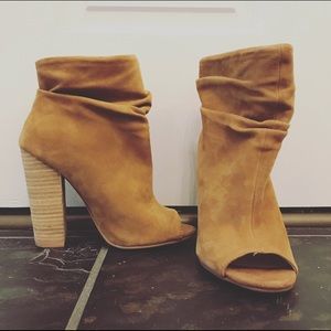 NWOT Kristin Cavallari Suede Open Toe Booties.